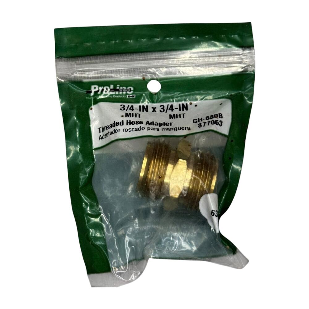 ProLine GH-680B 3/4 In MHT Brass Threaded Hose Adapter B&K Mueller New - Picture 2 of 7